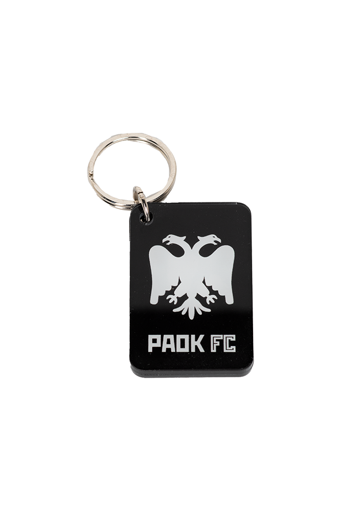 PAOK FC PLEXIGLASS KEYRING WHITE EAGLE