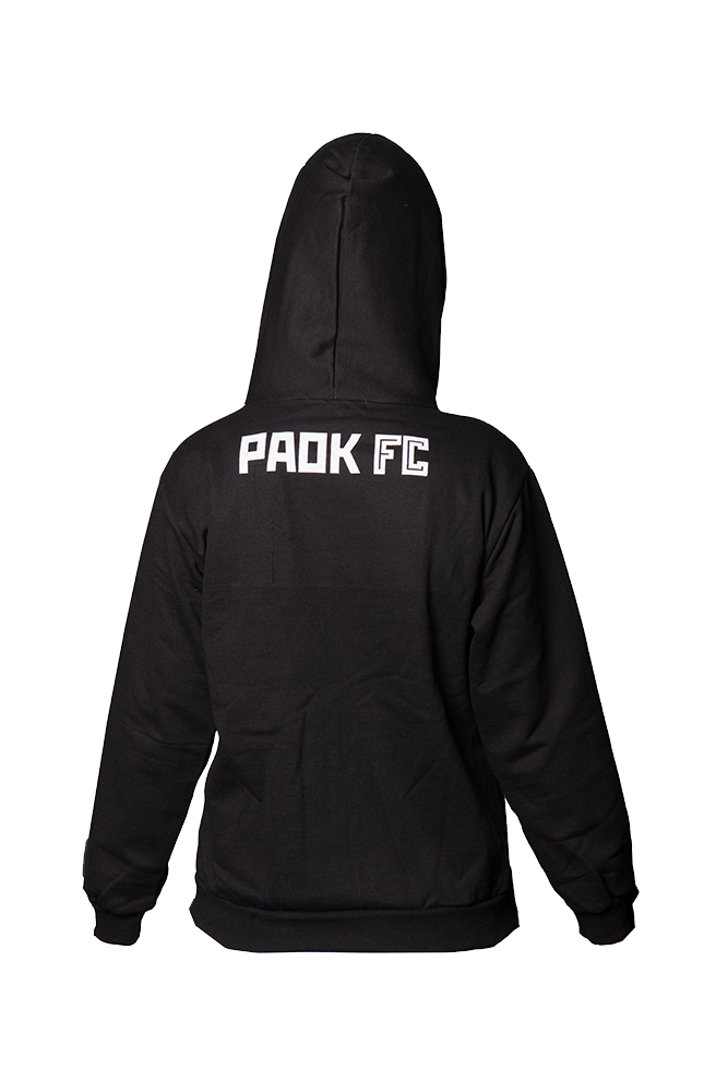 Φούτερ PAOK FC Παιδική  Μαύρη  Κουκούλα