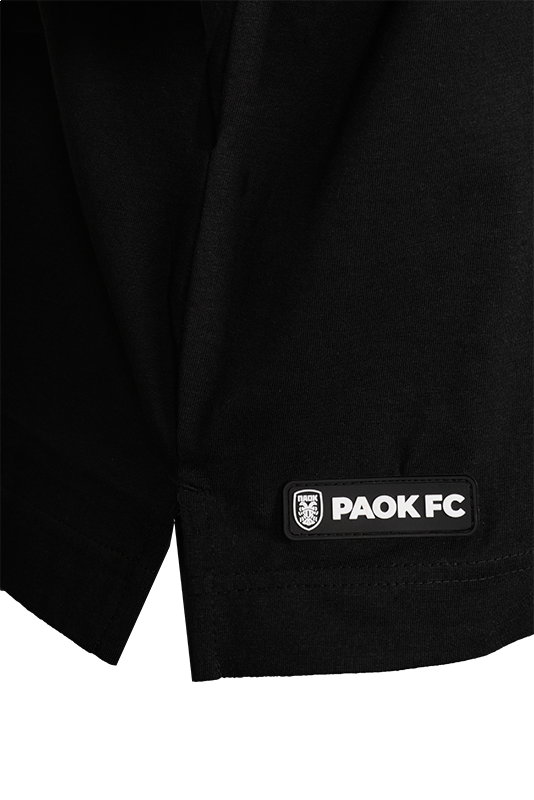 T-SHIRT ΠΑΟΚ ΜΑΥΡΟ ΓΚΡΙ ΣΗΜΑ