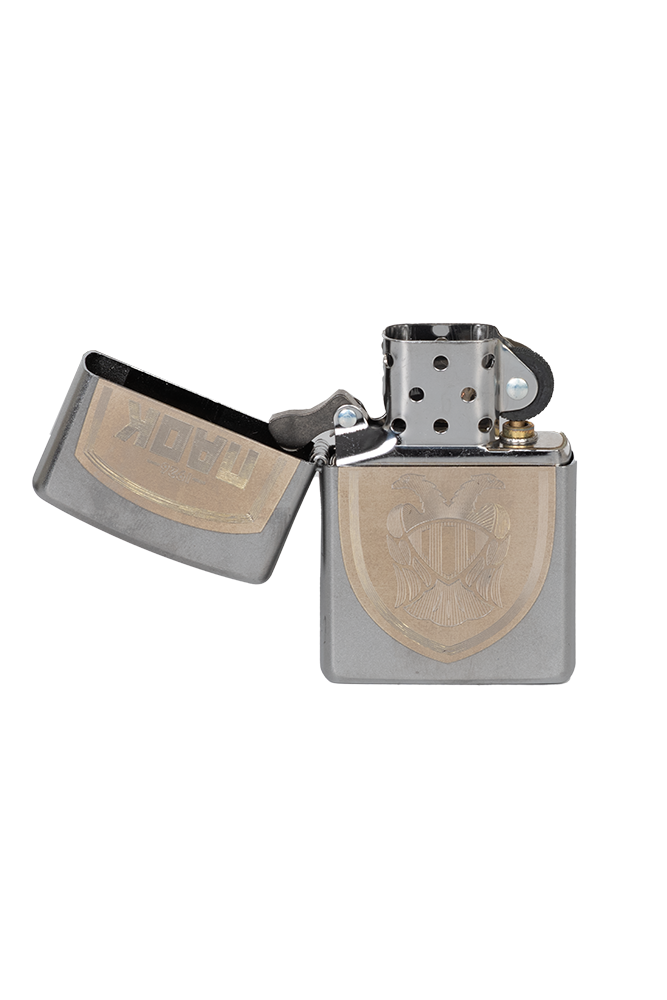 ZIPPO PAOK FC ΘΥΡΕΟΣ ΑΣΗΜΙ ΧΡΥΣΟ  LASER ΧΑΡΑΞΗ