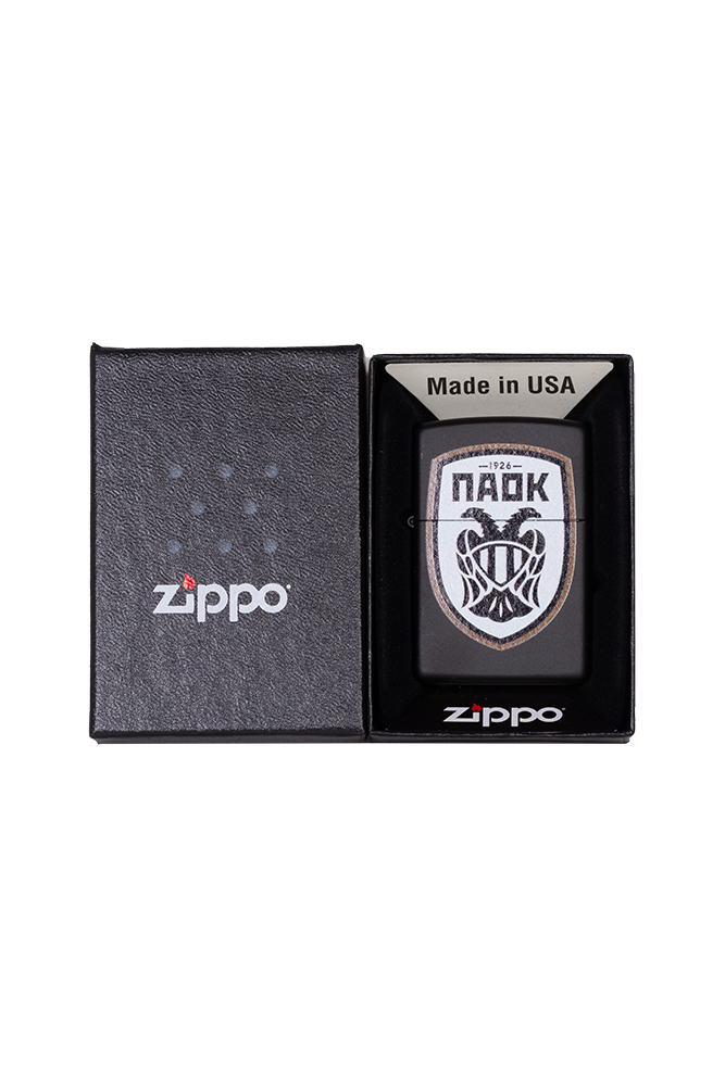 ZIPPO PAOK FC ΘΥΡΕΟΣ ΜΑΥΡΟ