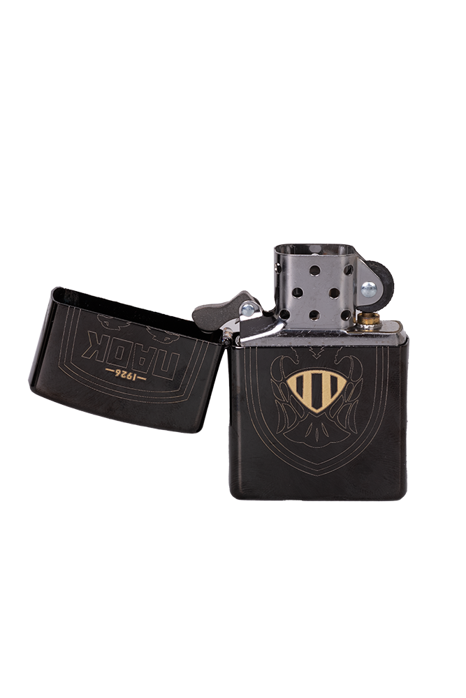 ZIPPO PAOK FC ΘΥΡΕΟΣ ΣΚΟΥΡΟ ΑΣΗΜΙ