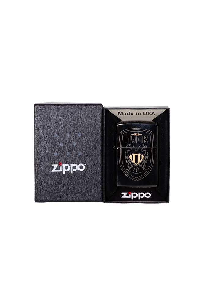 ZIPPO PAOK FC ΘΥΡΕΟΣ ΣΚΟΥΡΟ ΑΣΗΜΙ